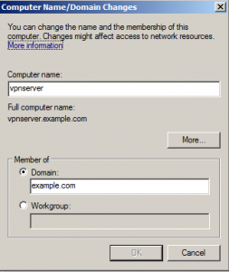 join vpn server to domain