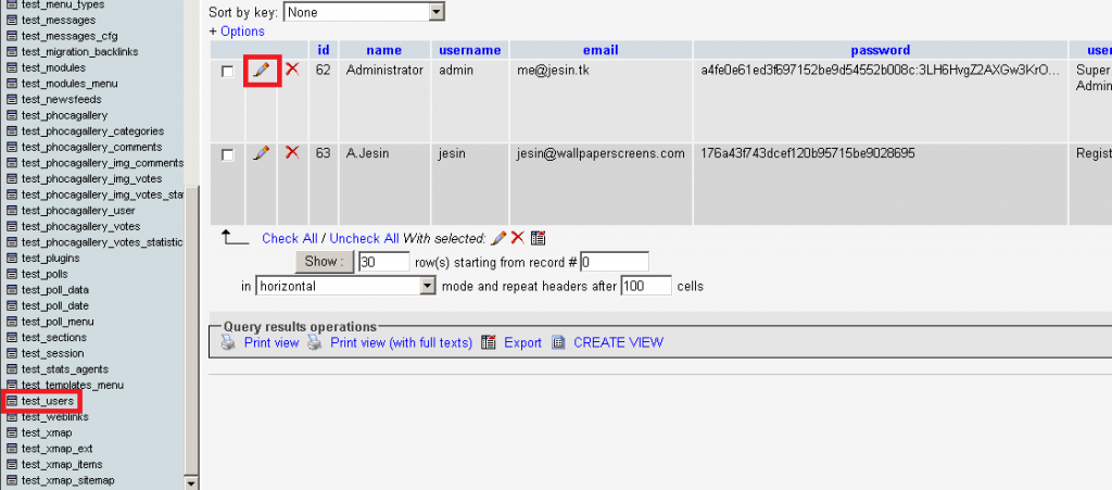 reset joomla administrator password