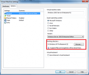 vmware custom network adapter working directory