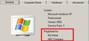 change registered to windows