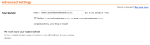 custom domain blogger settings