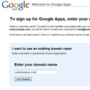 google apps setup step1