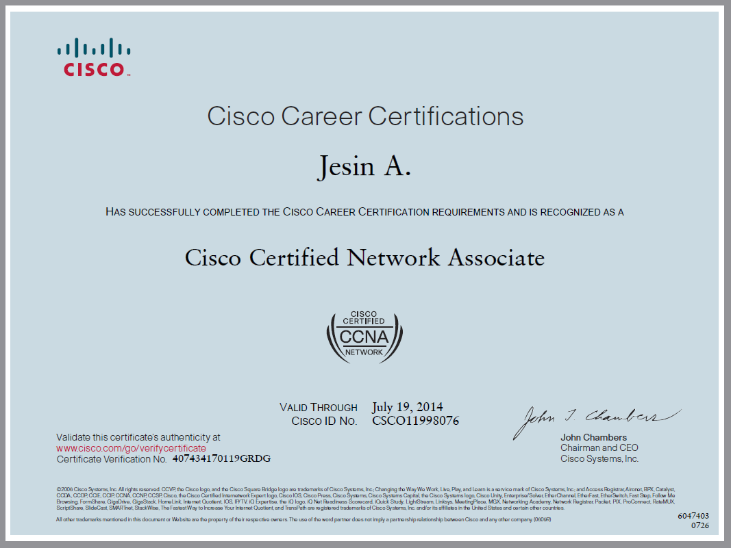 CCNA Exam Experience - Jesin's Blog