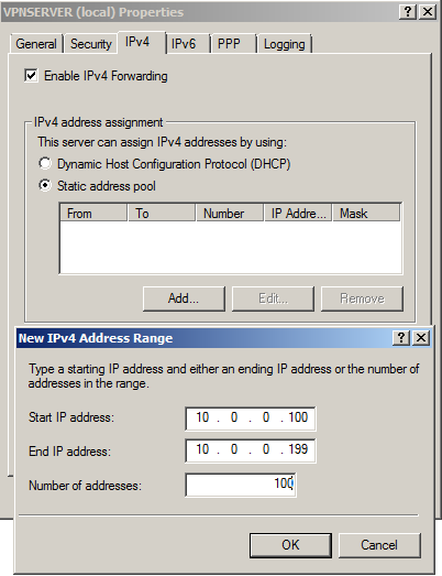 rras ip address assignment