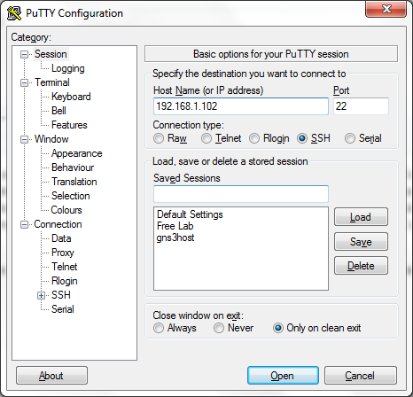 putty ftp server