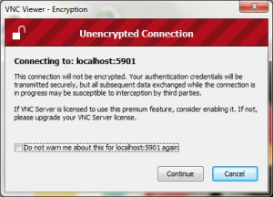vnc viewer alert