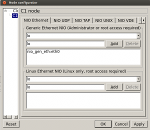 configure cloud node gns3