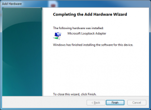 microsoft loopback adapter installed