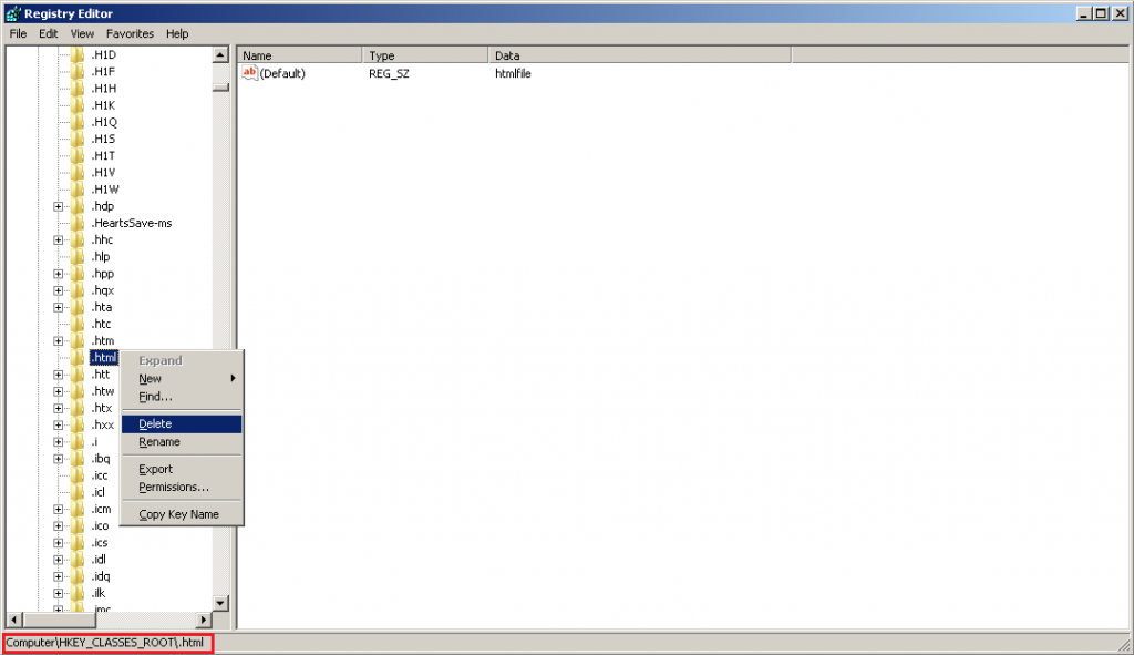 delete file type association windows 11