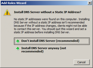 dns server without static ip