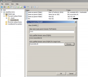 dns zone cname record