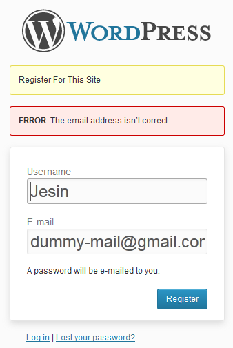 mailgun email validator user registration validation